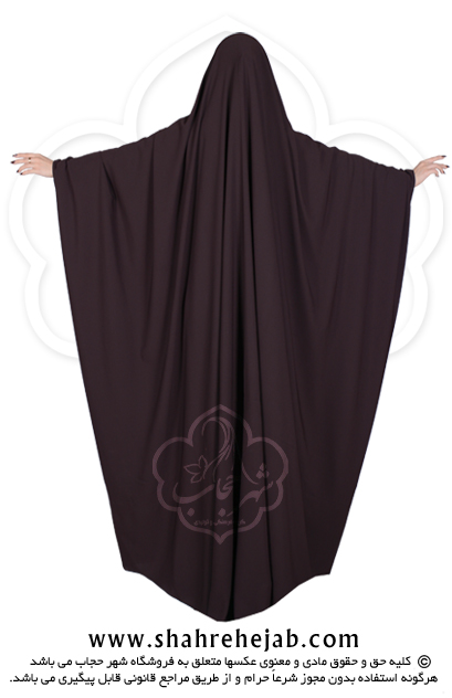 چادر جده عبایی شهر حجاب کد ۰۱ رنگ قهوه ای