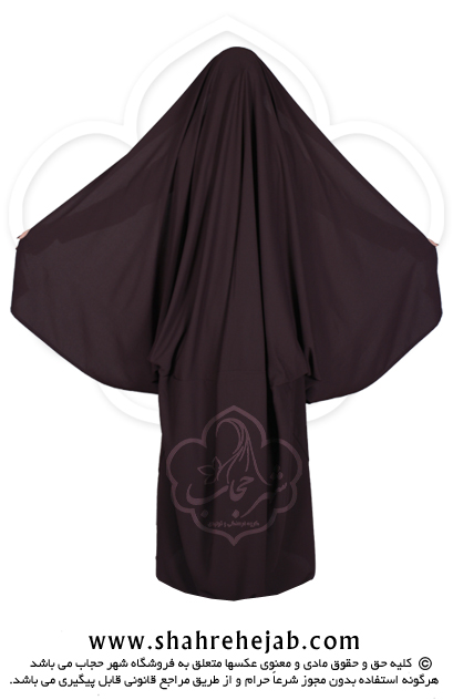 چادر کمری قجری شهر حجاب کد ۰۱ رنگ قهوه ای