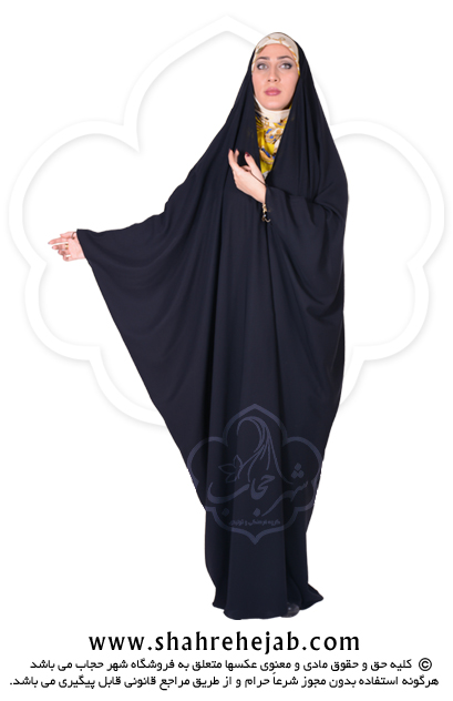 چادر جده عبایی کرپ کریستال شهر حجاب مدل ۸۰۰۲