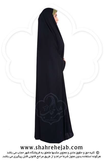 چادر دانشجویی بدون مچ کرپ کریستال شهر حجاب مدل ۸۰۱۱