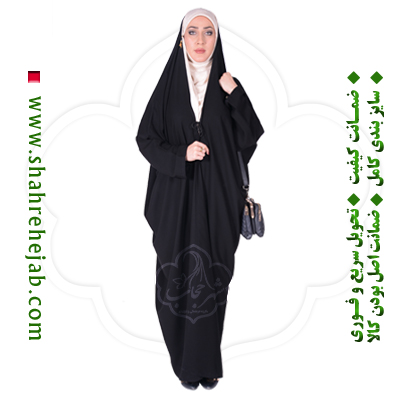 چادر اماراتی کرپ حریرالاسود شهر حجاب مدل ۸۰۲۶