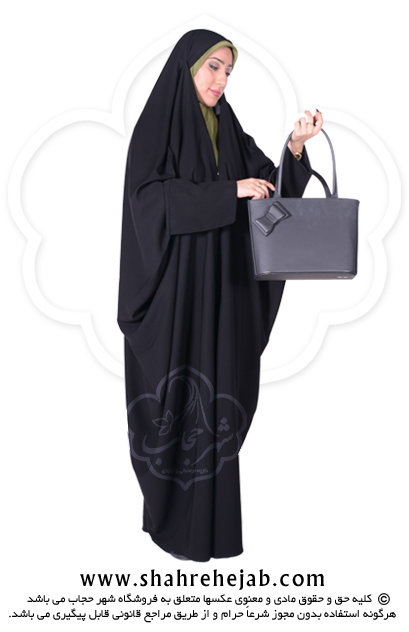 چادر لبنانی صدفی کرپ کریستال شهر حجاب مدل ۸۰۱۰