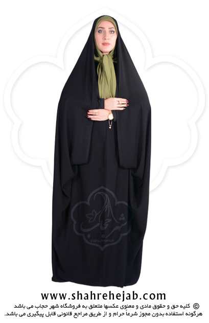 چادر کمری حسنا کرپ کریستال شهر حجاب مدل ۸۰۴۵