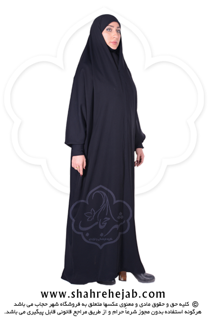 چادر حجاب جلابیب کرپ حریرالاسود شهر حجاب مدل ۸۰۷۰